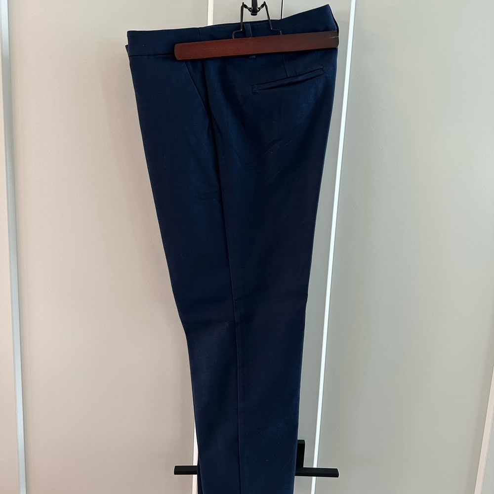 LOFT Blue Ankle Cropped Pants Tailored Elegance